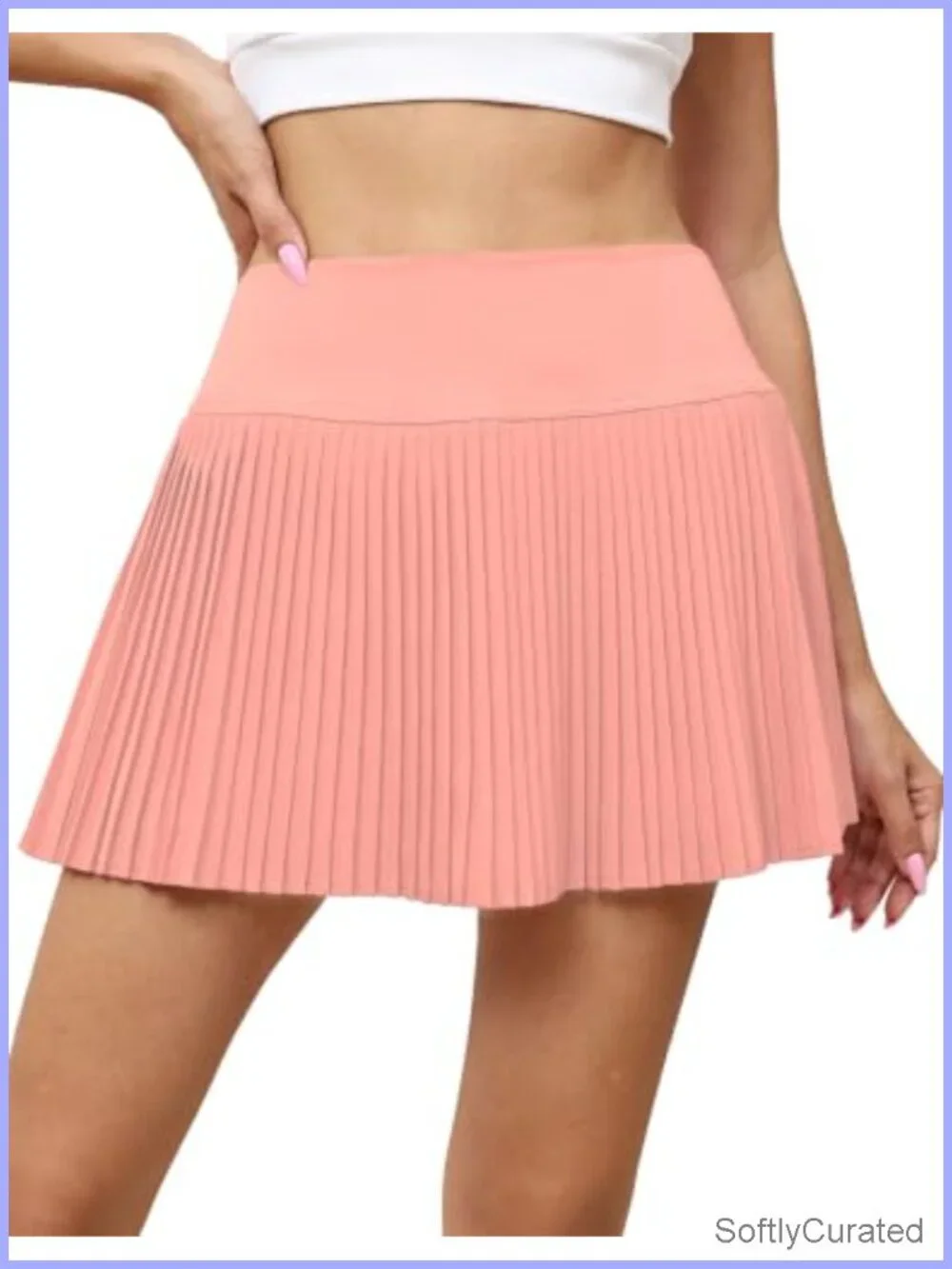 High Waisted Pleated Tennis Skirt for Women with Pockets